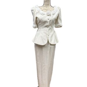 Watters White 2 piece Wedding Dress size 4